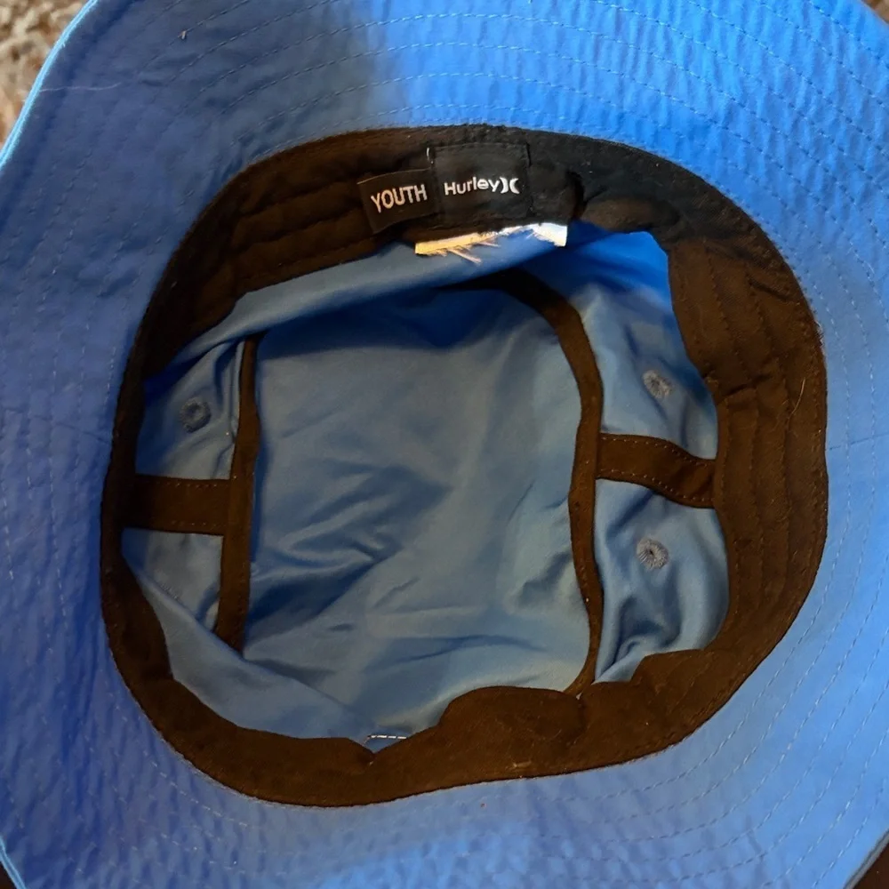 Hurley Vibrant Youth Blue Bucket Hat | EUC | Sz Youth/Kids
